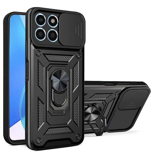 Deksel for Honor 70 Lite / X6 / X8 5G, Techsuit, CamShield, Svart