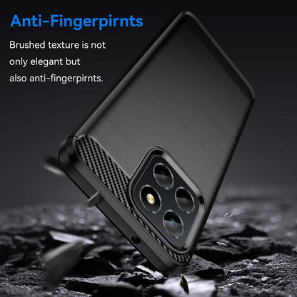 Deksel til Honor 70 Lite / X6 / X8 5G, Techsuit, Karbon, Svart