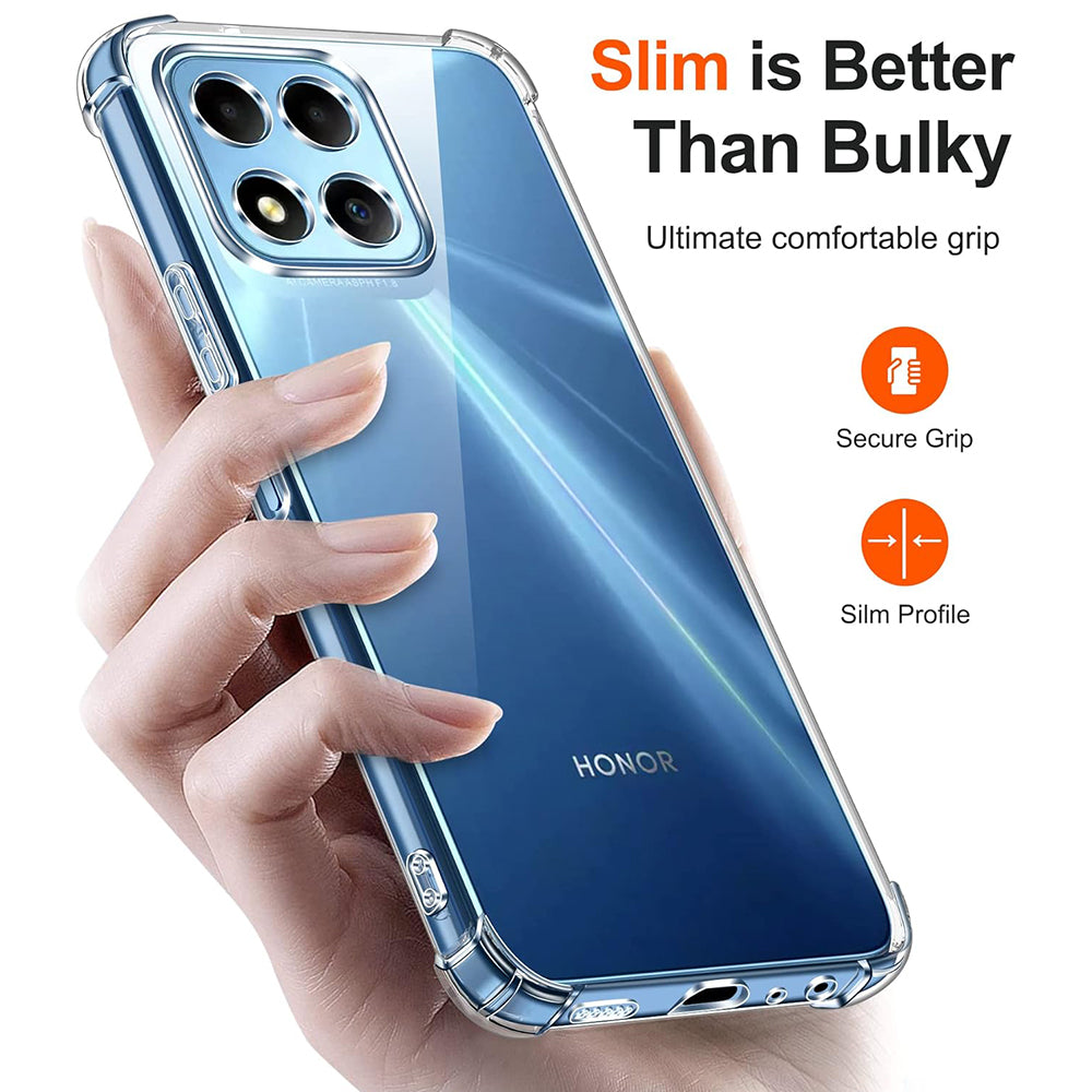 Deksel for Honor 70 Lite / X6 / X8 5G, Techsuit, Støtsikker Klar, Transparent