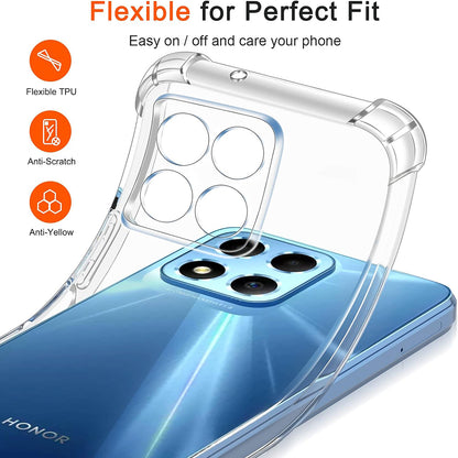Deksel for Honor 70 Lite / X6 / X8 5G, Techsuit, Støtsikker Klar, Transparent