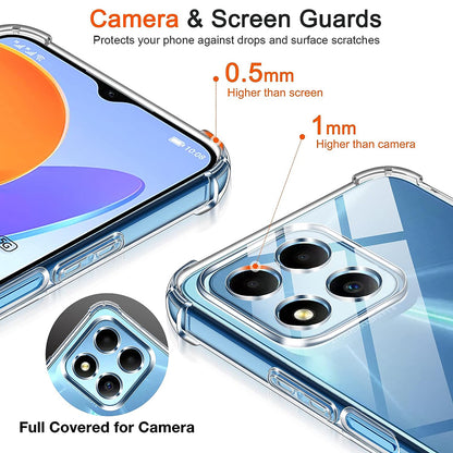 Deksel for Honor 70 Lite / X6 / X8 5G, Techsuit, Støtsikker Klar, Transparent