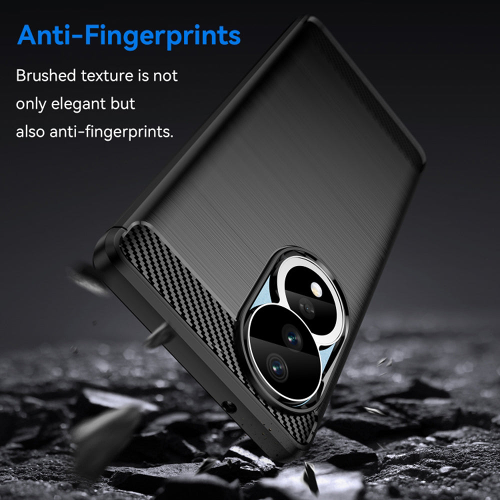 Deksel for Honor 90 / 80, Techsuit, Karbon, Svart