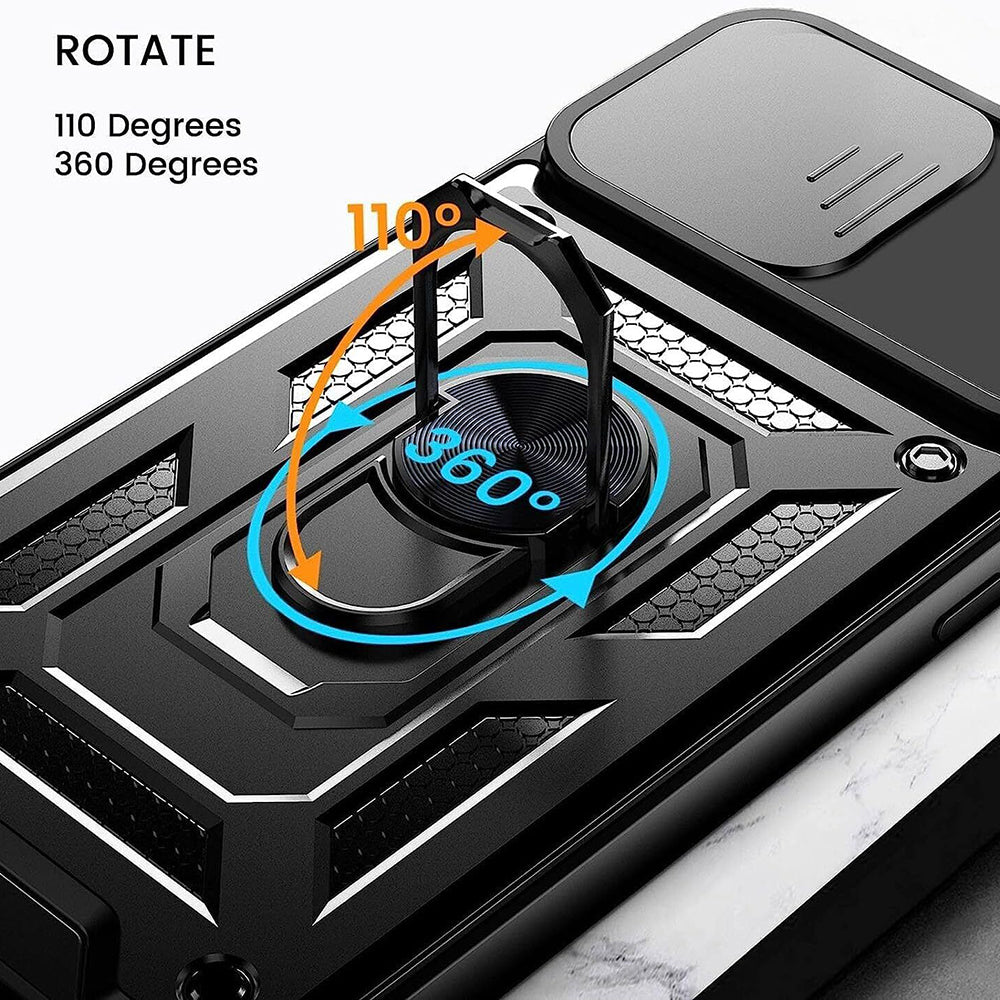 Deksel til Honor 90 Lite, Techsuit, CamShield, Svart