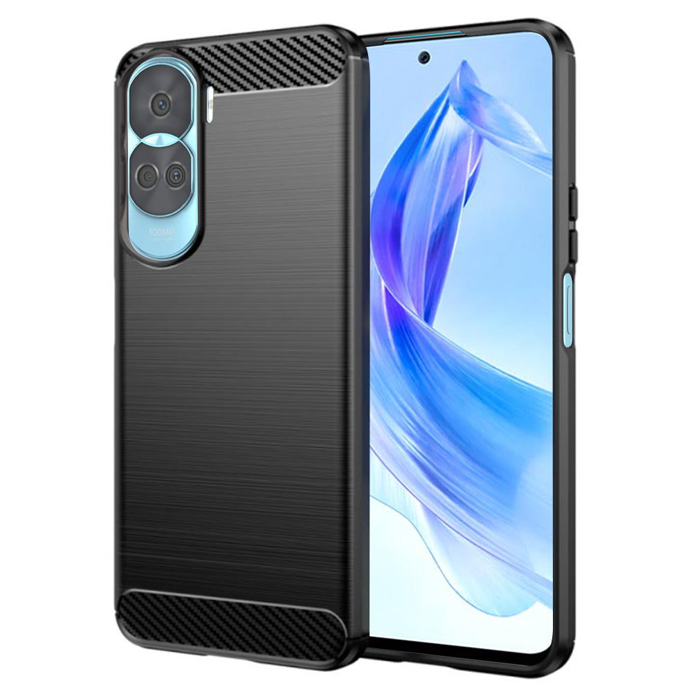 Deksel til Honor 90 Lite, Techsuit, Karbon, Svart