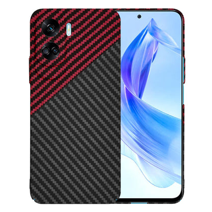 Deksel for Honor 90 Lite, Techsuit, Carbonite FiberShell, Svart Rød