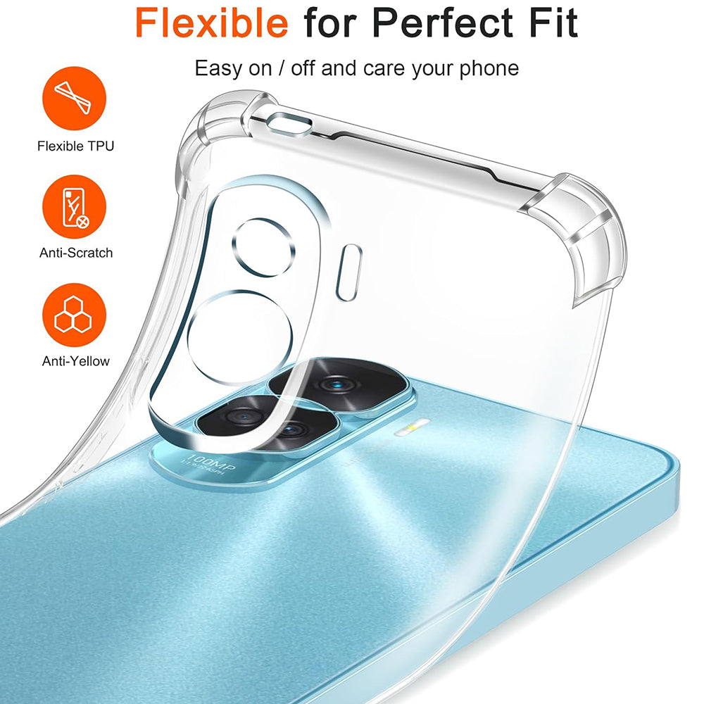 Deksel for Honor 90 Lite, Techsuit, Shockproof Clear, Gjennomsiktig