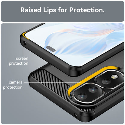 Deksel for Honor 90 Pro / 80 Pro, Techsuit, Karbon, Svart