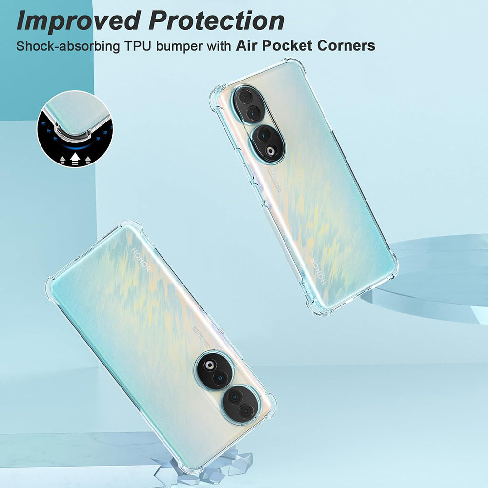 Deksel til Honor 90 Pro, Techsuit, Støtsikker Klar, Transparent