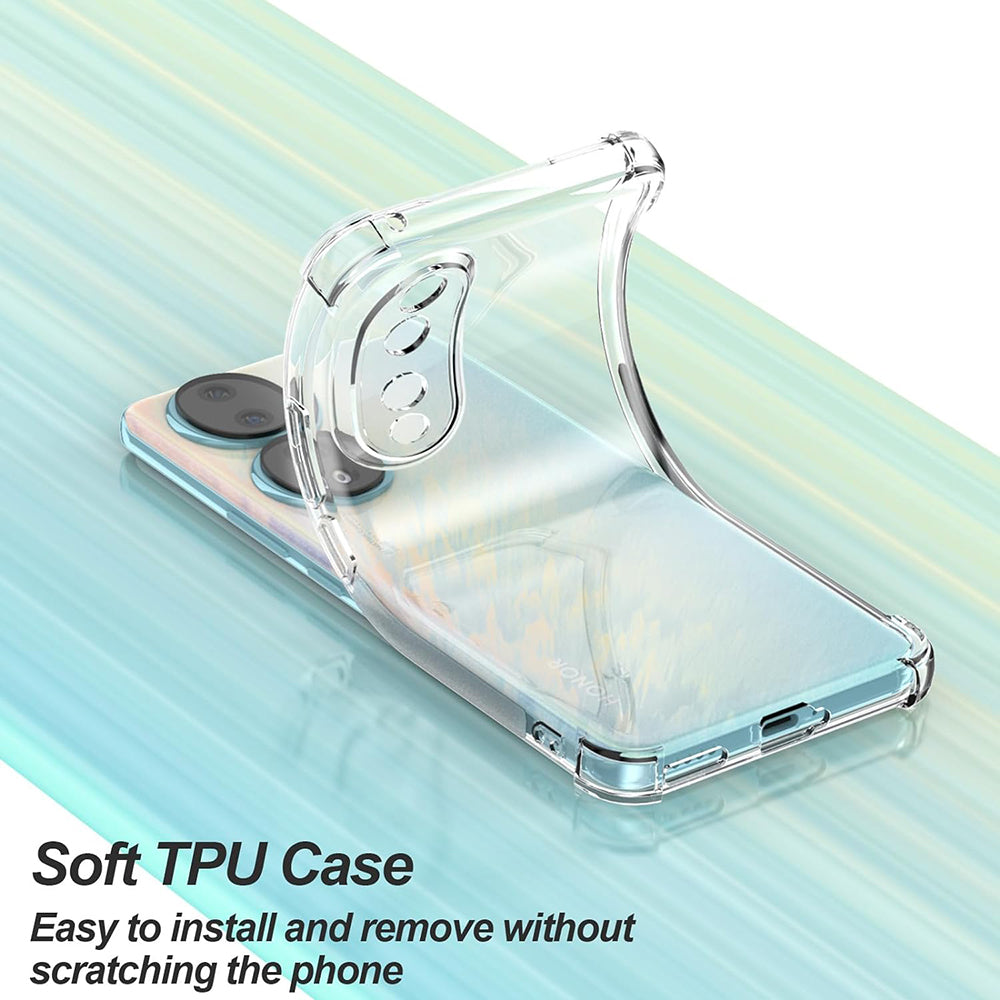 Deksel til Honor 90 Pro, Techsuit, Støtsikker Klar, Transparent