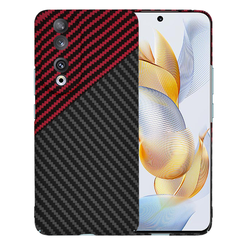 Deksel for Honor 90, Techsuit, Carbonite FiberShell, Svart Rød