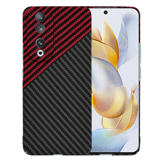 Deksel for Honor 90, Techsuit, Carbonite FiberShell, Svart Rød