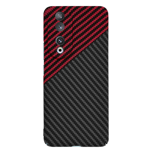 Deksel for Honor 90, Techsuit, Carbonite FiberShell, Svart Rød