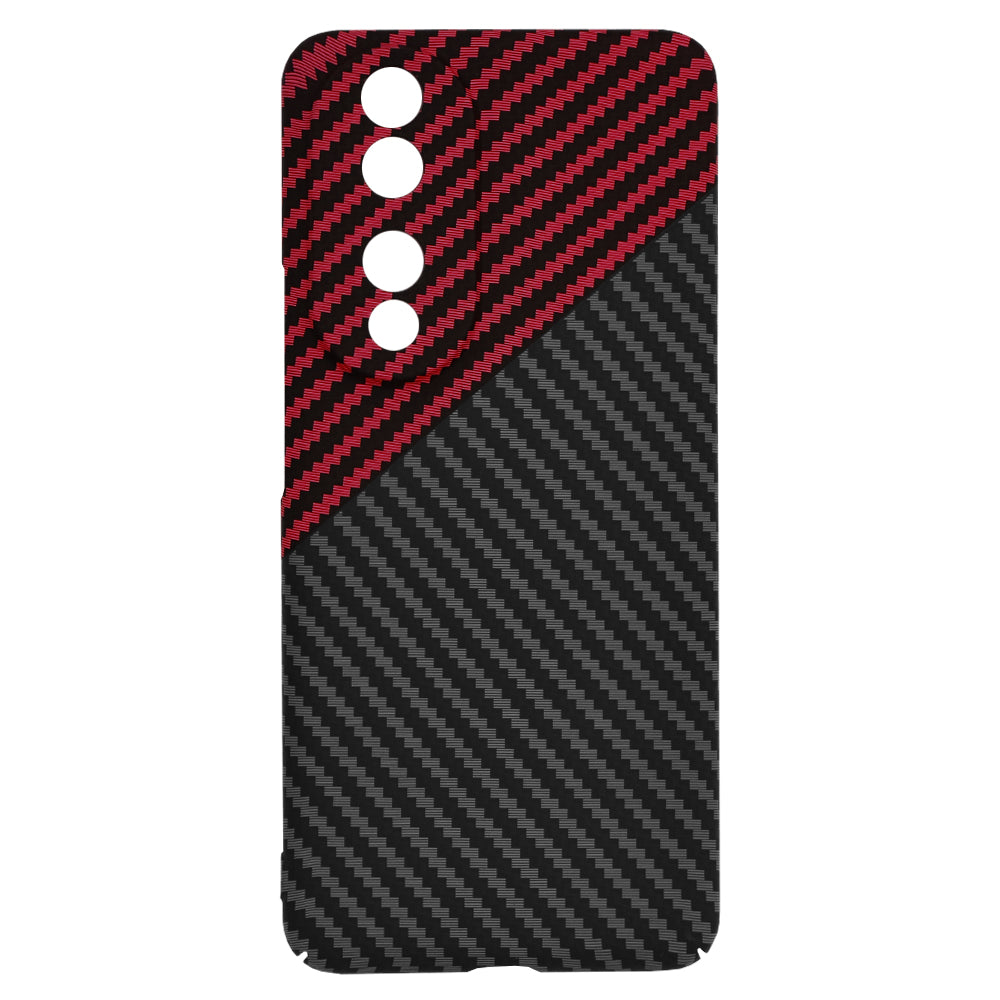 Deksel for Honor 90, Techsuit, Carbonite FiberShell, Svart Rød