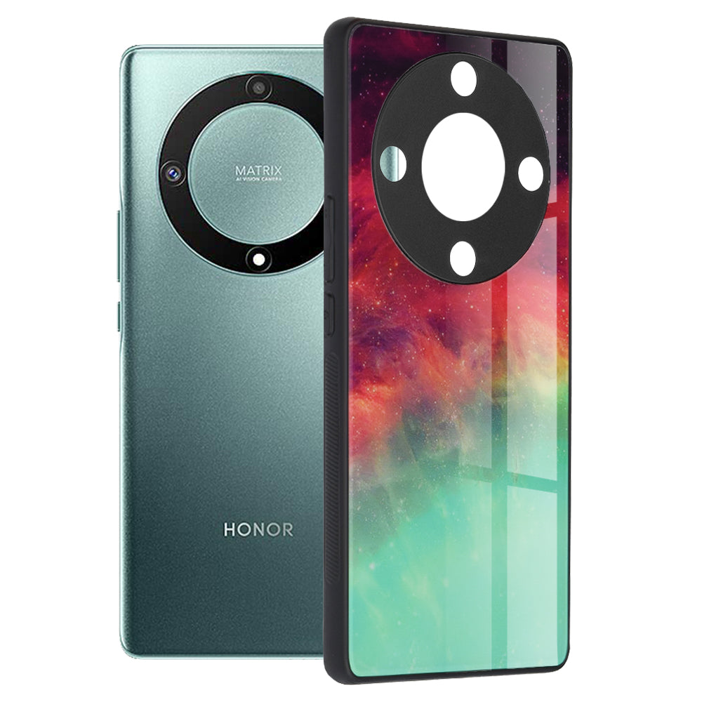 Deksel for Honor Magic5 Lite, Techsuit, Glaze, Turkis