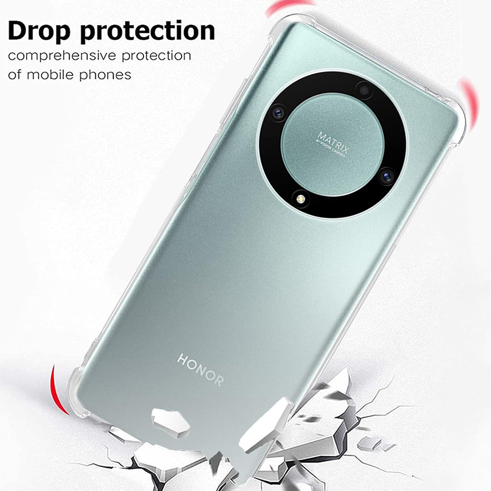 Deksel for Honor Magic5 Lite, Techsuit, Støtsikker Klar, Transparent