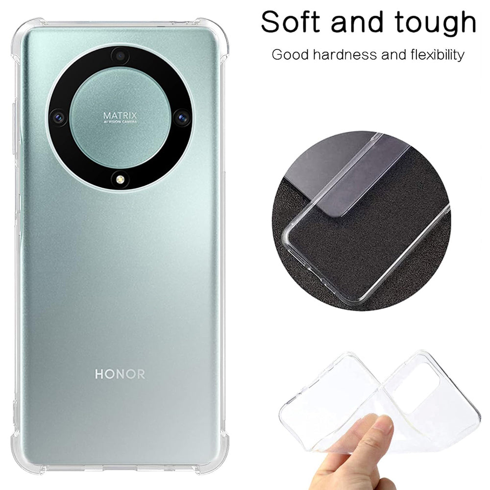 Deksel for Honor Magic5 Lite, Techsuit, Støtsikker Klar, Transparent