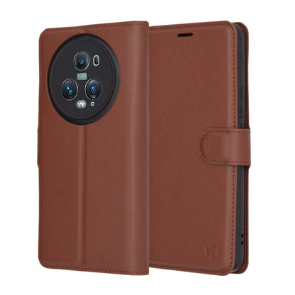 Deksel for Honor Magic5 Pro, Techsuit, Leather Folio, Brun
