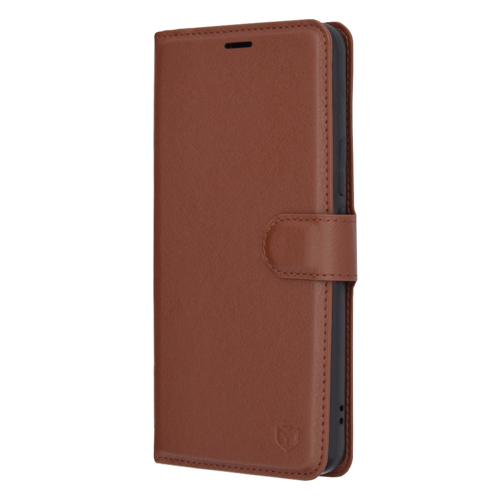 Deksel for Honor Magic5 Pro, Techsuit, Leather Folio, Brun