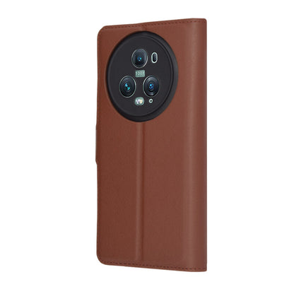 Deksel for Honor Magic5 Pro, Techsuit, Leather Folio, Brun
