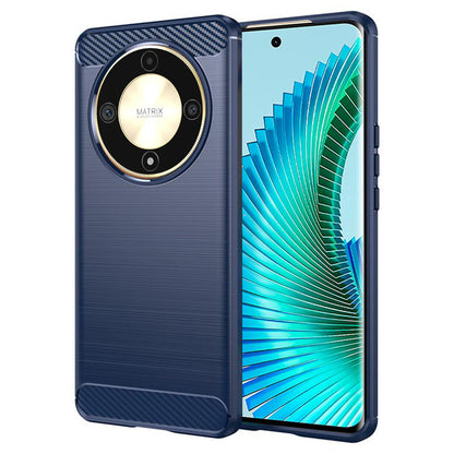 Deksel for Honor Magic6 Lite, Techsuit, Karbon, Blå