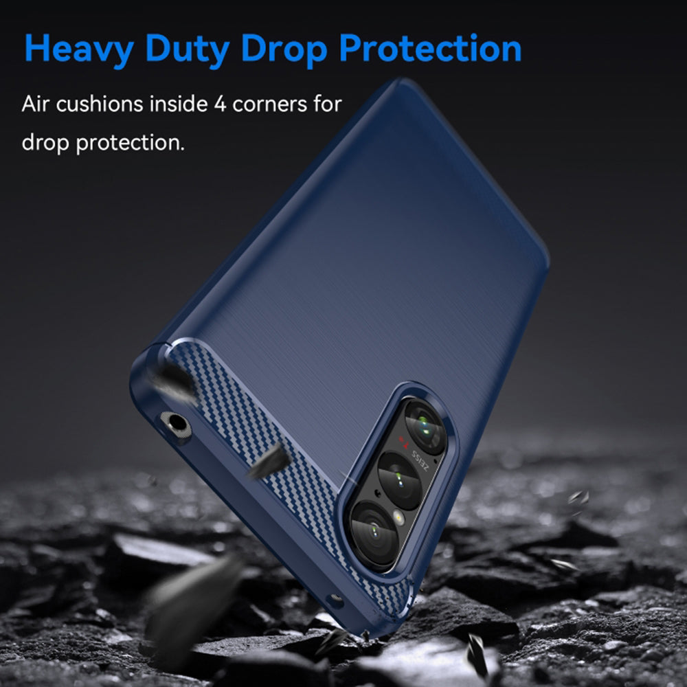 Deksel for Honor Magic6 Lite, Techsuit, Karbon, Blå