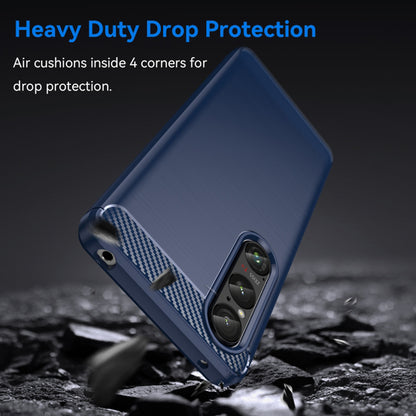 Deksel for Honor Magic6 Lite, Techsuit, Karbon, Blå