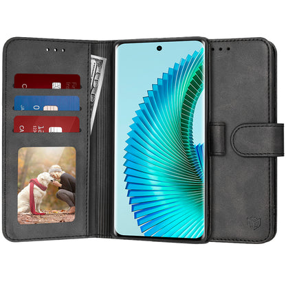 Deksel for Honor Magic6 Lite, Techsuit, Diary Book, svart