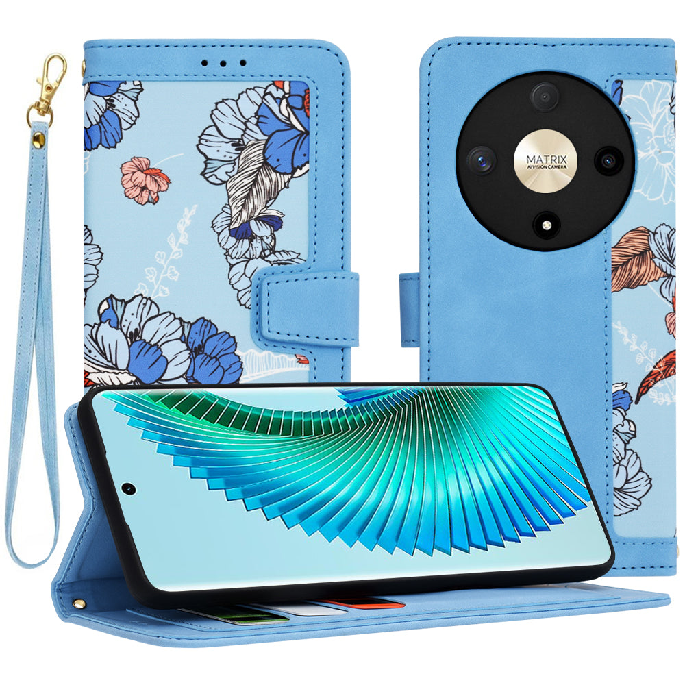 Deksel til Honor Magic6 Lite, Techsuit, FlipCraft, Blå