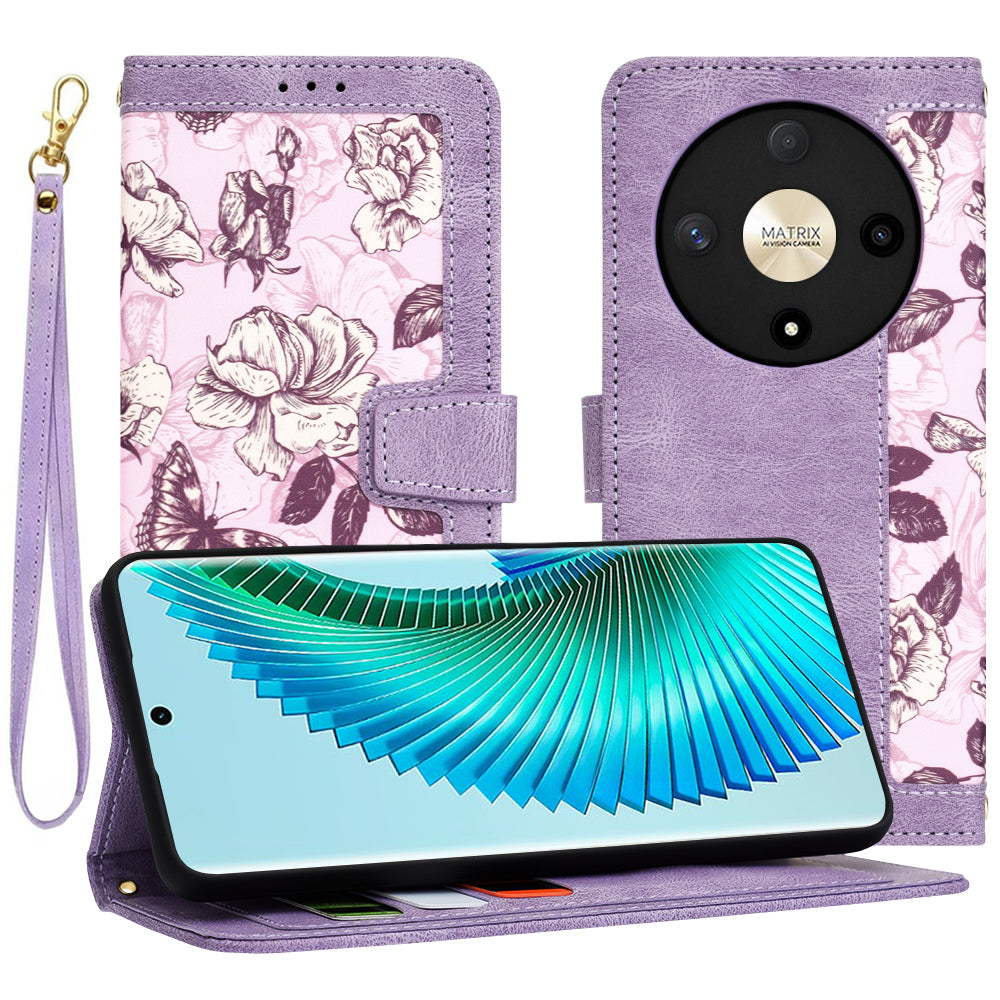 Deksel til Honor Magic6 Lite, Techsuit, FlipCraft, Lilla