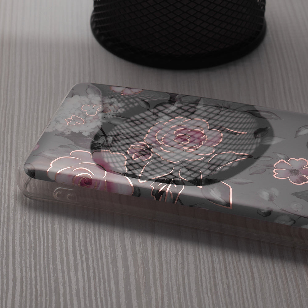 Deksel for Honor Magic6 Lite, Techsuit, Marble, Grå