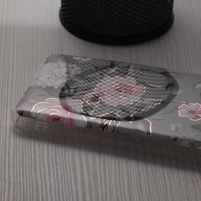 Deksel for Honor Magic6 Lite, Techsuit, Marble, Grå