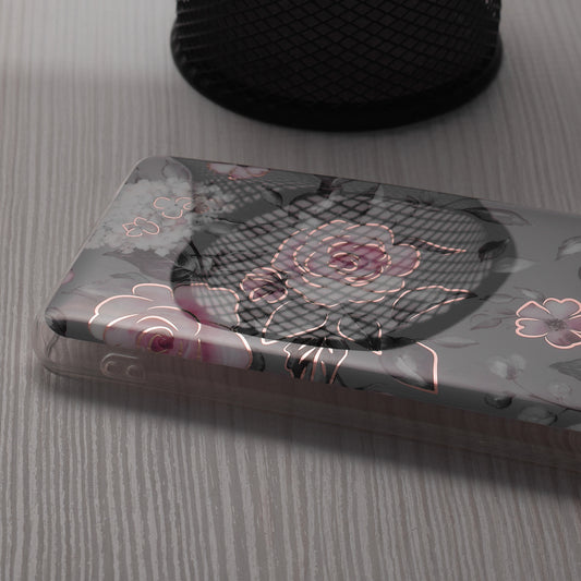 Deksel for Honor Magic6 Lite, Techsuit, Marble, Grå