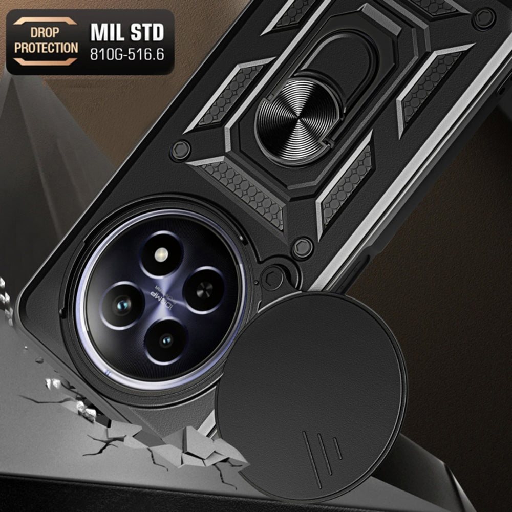 Deksel til Honor Magic6 Pro, Techsuit, CamShield, Svart