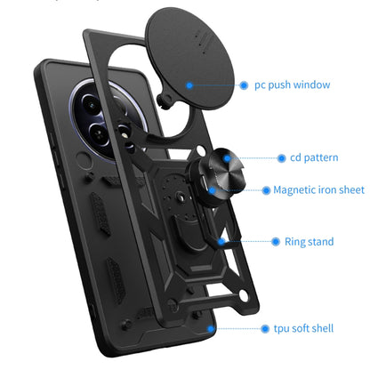 Deksel til Honor Magic6 Pro, Techsuit, CamShield, Svart