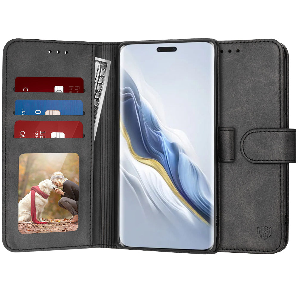 Deksel for Honor Magic6 Pro, Techsuit, Diary Book, svart
