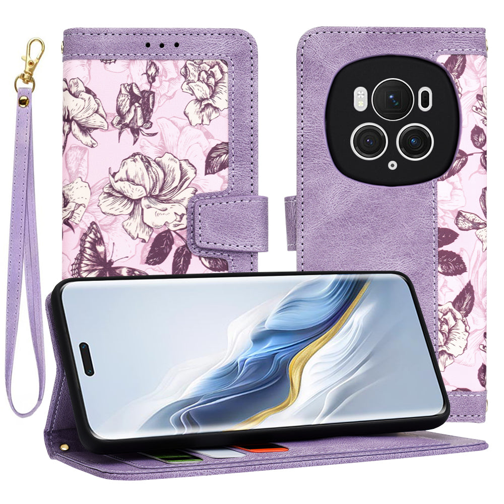 Deksel til Honor Magic6 Pro, Techsuit, FlipCraft, Lilla