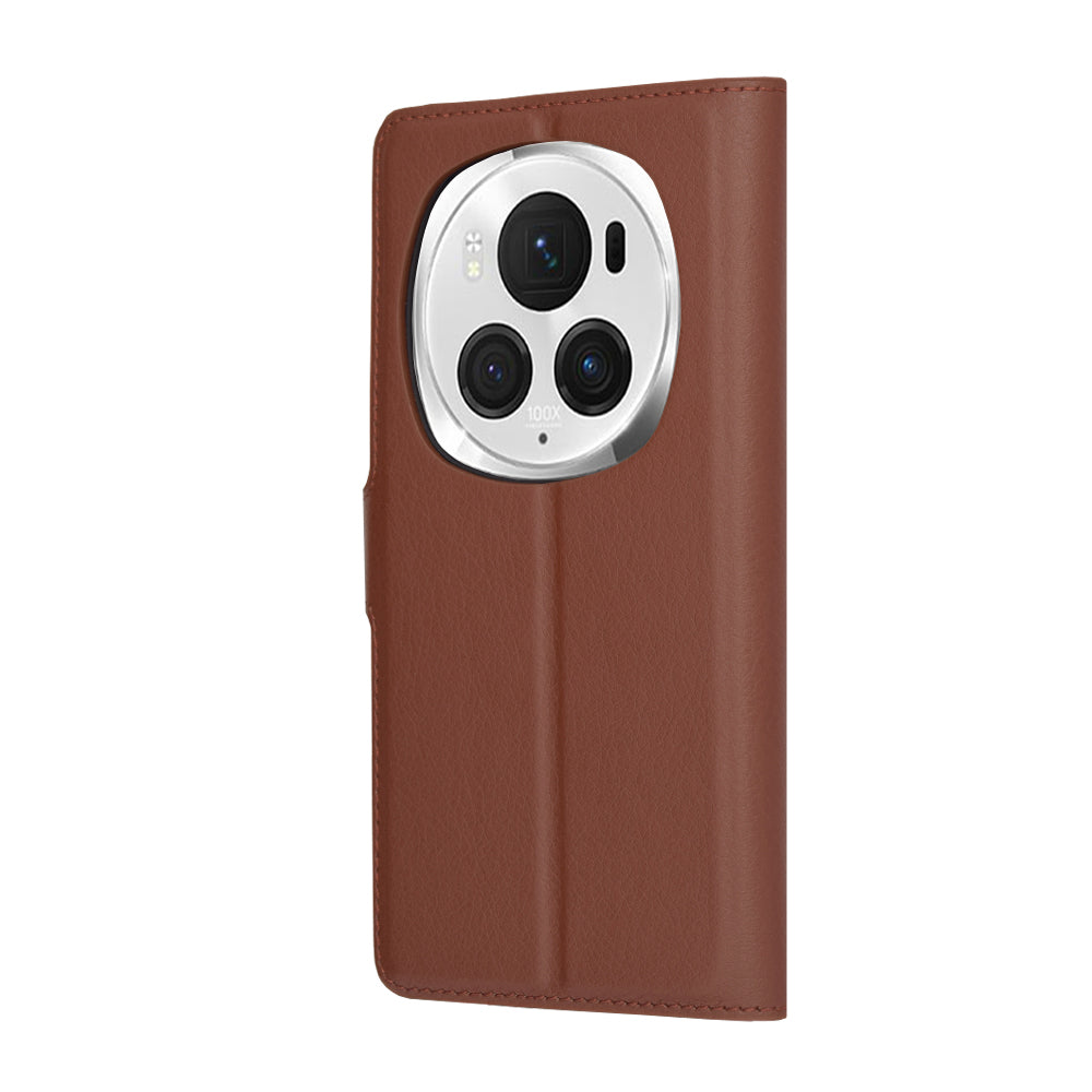 Deksel for Honor Magic6 Pro, Techsuit, Leather Folio, Brun