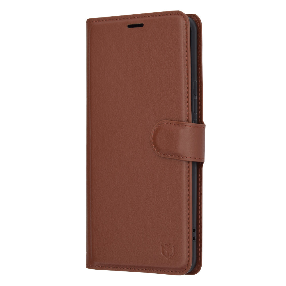 Deksel for Honor Magic6 Pro, Techsuit, Leather Folio, Brun