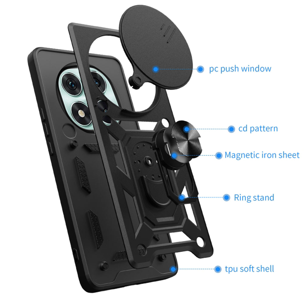 Deksel til Honor Magic7 Pro, Techsuit, CamShield, Svart