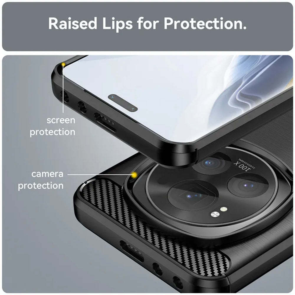 Deksel til Honor Magic7 Pro, Techsuit, Karbon, Svart