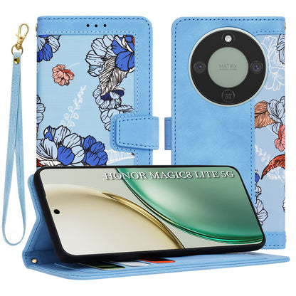 Deksel for Honor Magic8 Lite, Techsuit, FlipCraft, Blå