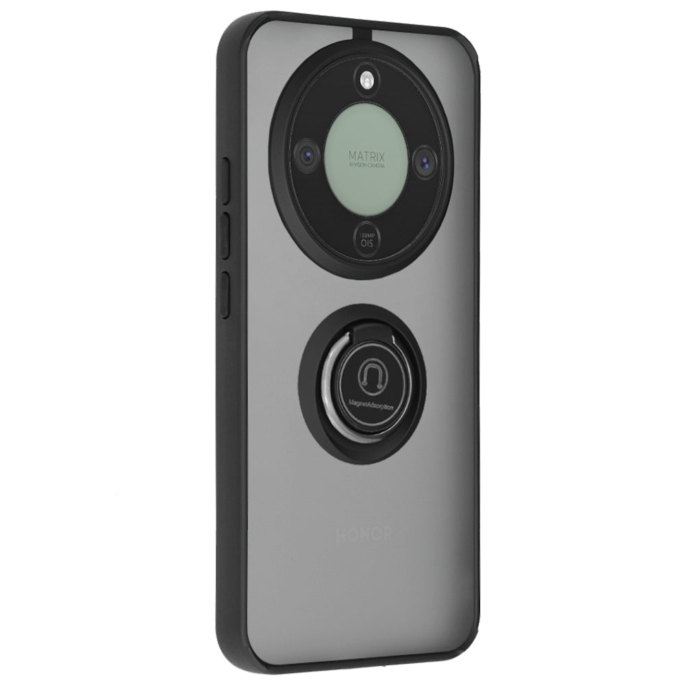 Deksel for Honor Magic8 Lite, Techsuit, Glinth, Svart