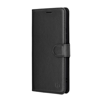 Deksel for Honor Magic8 Lite, Techsuit, Leather Folio, Svart