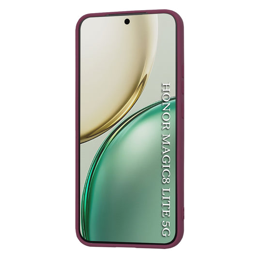 Deksel for Honor Magic8 Lite, Techsuit, SoftFlex, Kirsebærrød