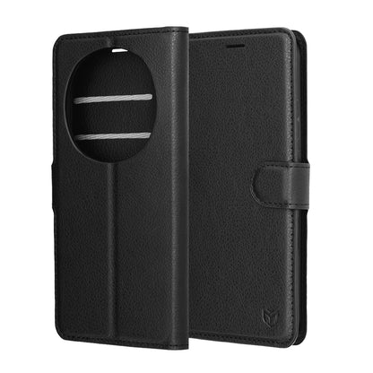 Deksel for Honor Magic8 Pro, Techsuit, Leather Folio, Svart