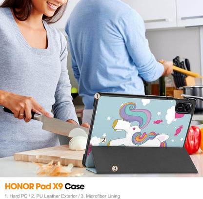 Deksel til Honor Pad X8a, Techsuit, FoldPro Unicorn, Flerfarget