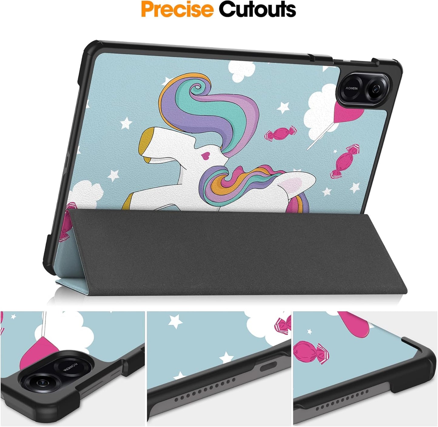 Deksel til Honor Pad X8a, Techsuit, FoldPro Unicorn, Flerfarget