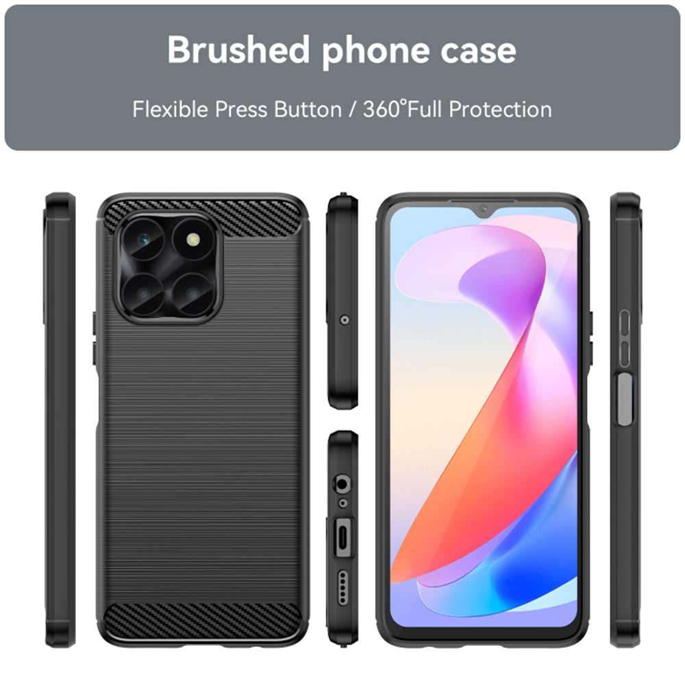 Deksel til Honor X6a, Techsuit, Karbon, Svart
