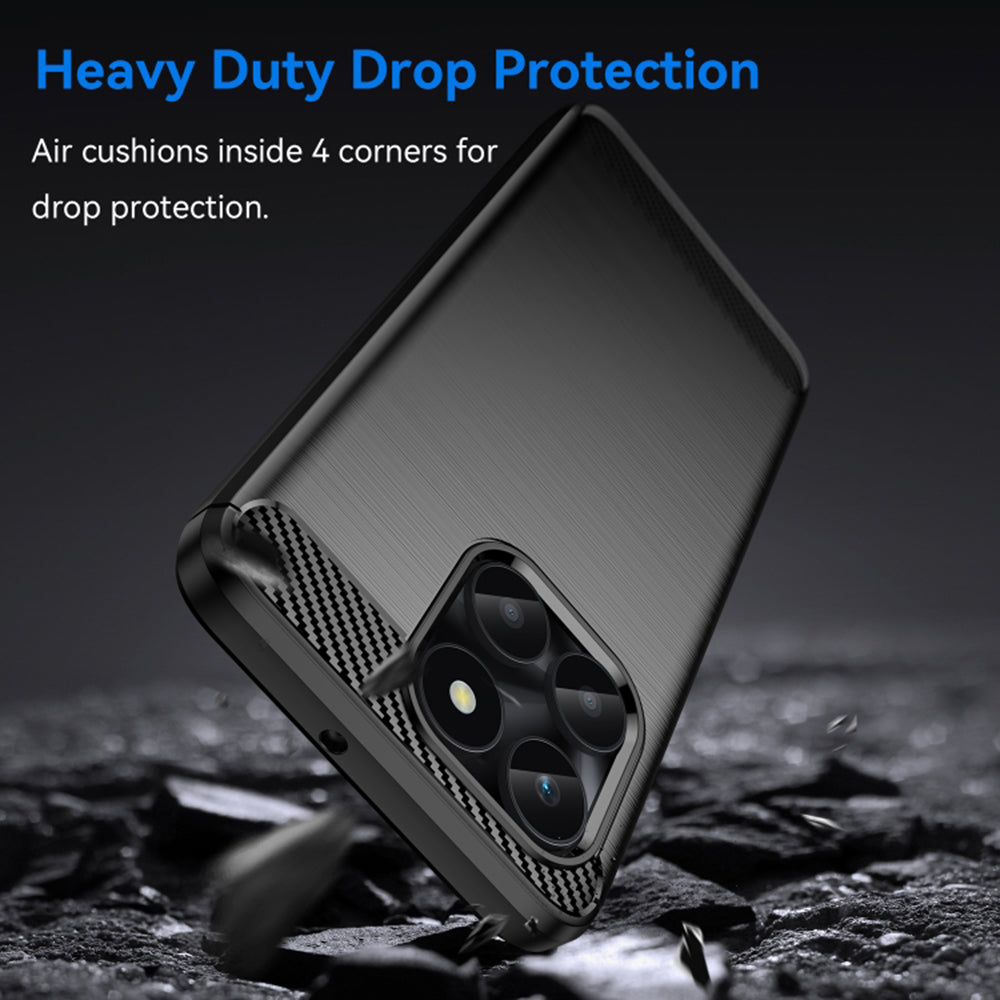 Deksel til Honor X6a, Techsuit, Karbon, Svart
