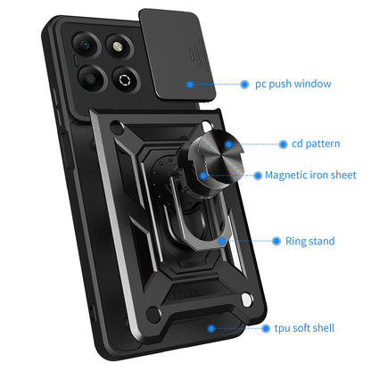 Deksel til Honor X6b, Techsuit, CamShield, Svart